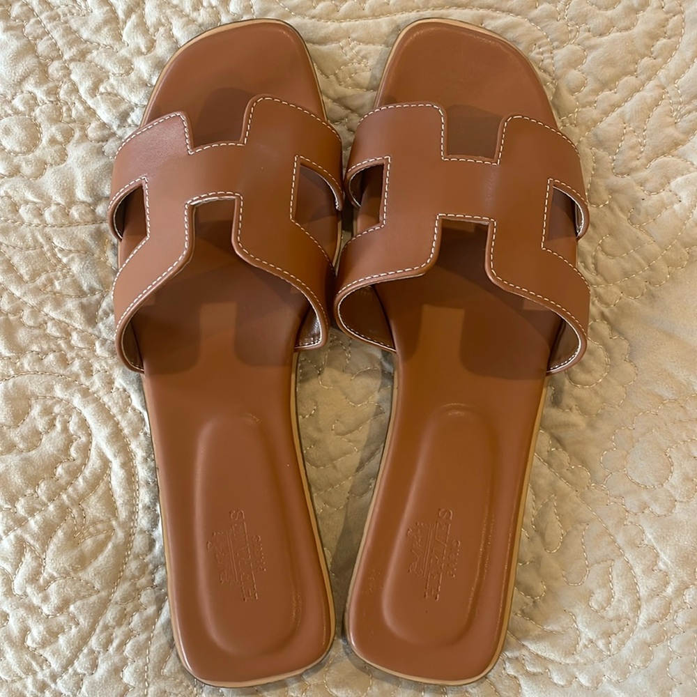 HERMES Oran Slide Sandals size 42 - Picture 2 of 10